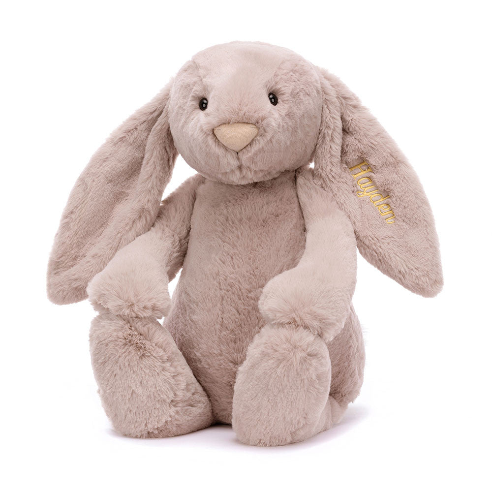 Personalized Bashful Luxe Bunny Rosa Huge